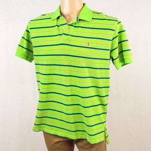 Polo by Ralph Lauren Green & Blue Stripe Polo (L)